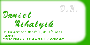 daniel mihalyik business card